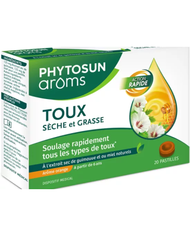 Phytosun Arôms Pastilles Toux Sèche et Grasse Boite e 20