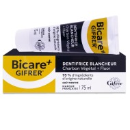 BICARE + Dentifrice Blancheur au Bicarbonate de sodium & Fluor Tube de 75 ml