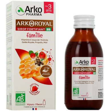 ArkoRoyal Sirop Fortifiant Famille Dès 3 ans Flacon de 140 ml