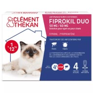 FIPROKIL DUO 50MG/60MG Pour chats de 1 à 6 kilos Boite de 4 pipettes