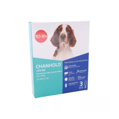 CLEMENT THEKAN CHANHOLD 120 mg pour chiens de 10,1 à 20 kg, 3 pipettes