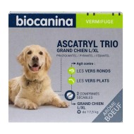 BIOCANINA ASCATRYL TRIO VERMIFUGE Chiens +2 kilos  Boite de 2 comprimés
