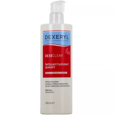 DEXERYL DEXECLEAR Nettoyant Hydratant Apaisant Peaux à tendances acnéîque Flacon pompe de 400ML