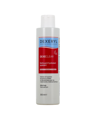 DEXERYL DEXECLEAR Nettoyant Hydratant Apaisant Peaux à tendances acnéîque Flacon de 200ML