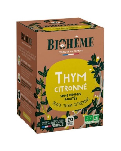 Biohême Tisane thym Boite de 20 sachets de 1,5g