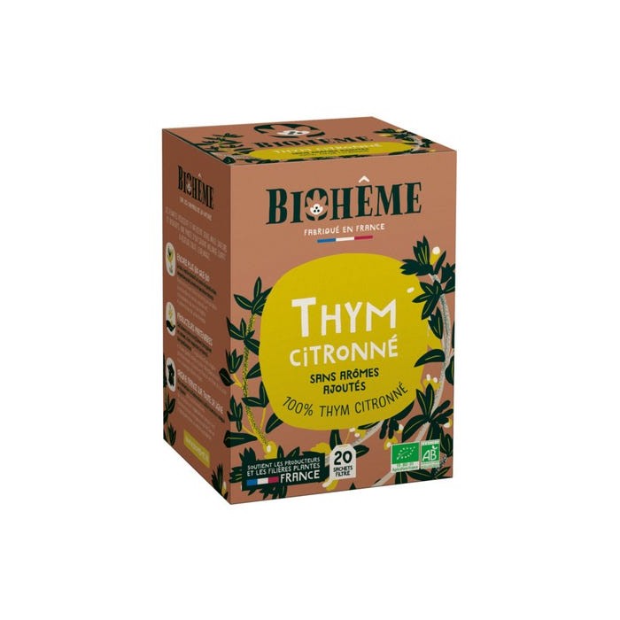 Biohême Tisane thym Boite de 20 sachets de 1,5g