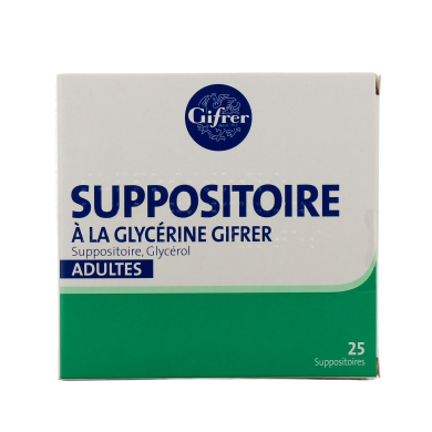 GIFRER Suppositoires à la glycérine Adultes Boite de 25
