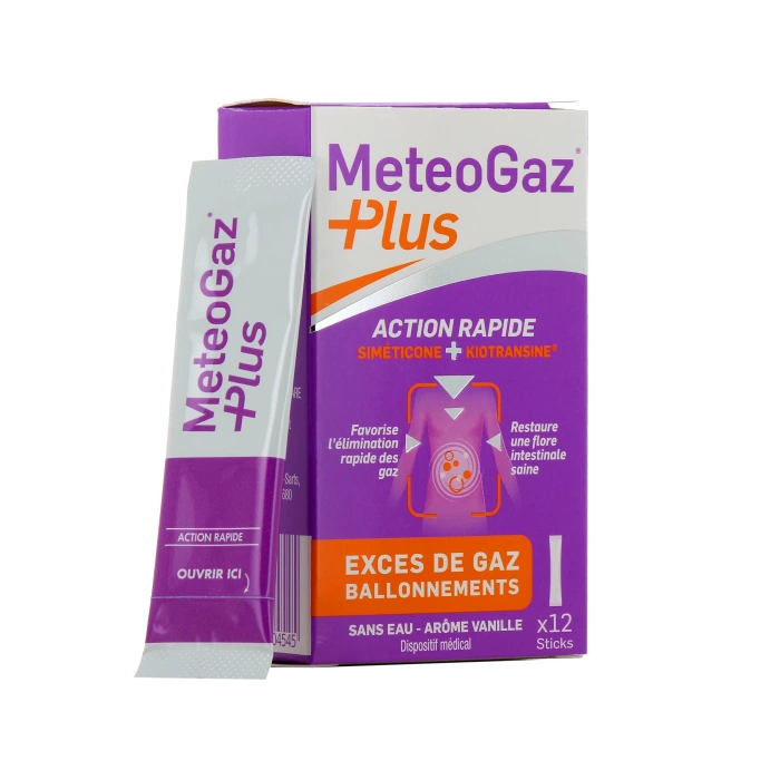 METEOGAZ PLUS Exces de gaz, ballonnement Boite de 12 sticks