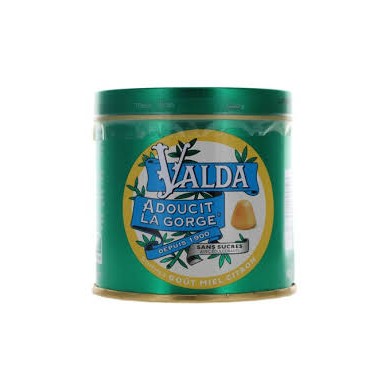 VALDA Pastilles Sans sucres goût Miel Citron Boite de 140 grammes