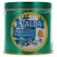 VALDA Pastilles Sans sucres goût Miel Citron Boite de 140 grammes