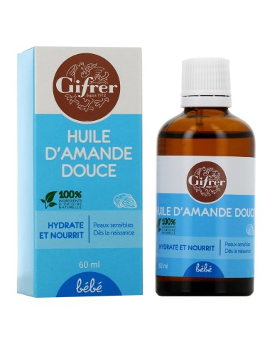 GIFRER HUILE D'AMANDE DOUCE Huile Flacon de 60 ml