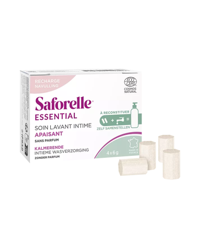 SAFORELLE Soin Lavant Intime APAISANT Boite de 4 recharges
