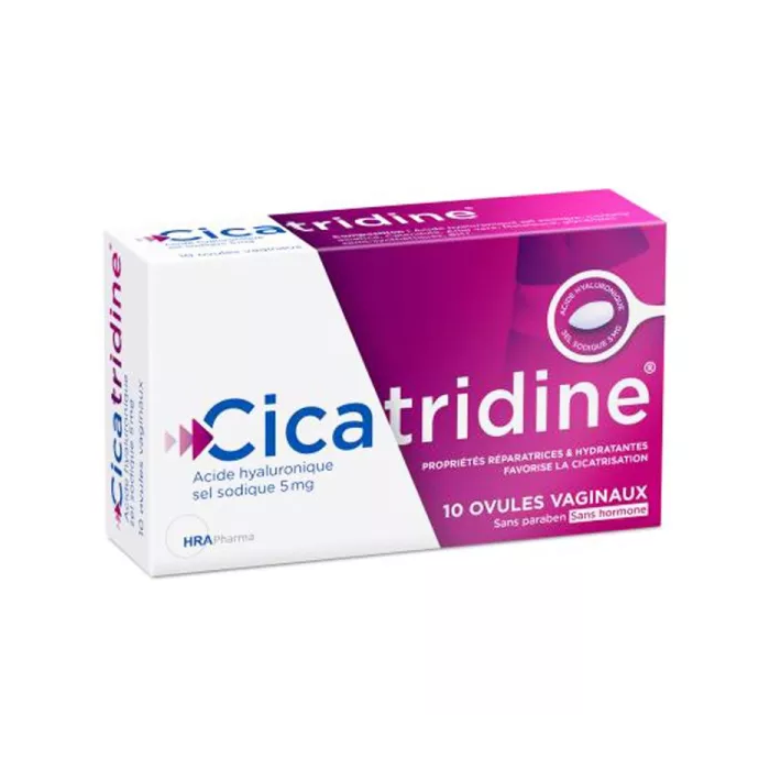 CICATRIDINE Ovules Vaginaux qui Favorise la Cicatrisation Boite de 10