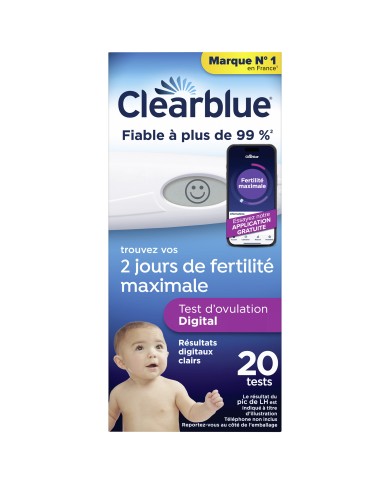 CLEARBLUE Test d'ovulation Digital Boite de 20 tests