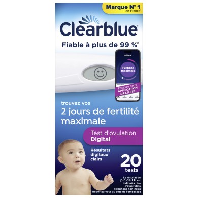 CLEARBLUE Test d'ovulation Digital Boite de 20 tests