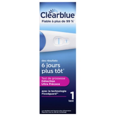 CLEARBLUE Test de grossesse détection ultra précoce Boite de 2