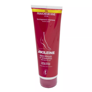 AKILEINE Gel fraicheur vive Pieds fatigués et échauffés Tube de 125 ml