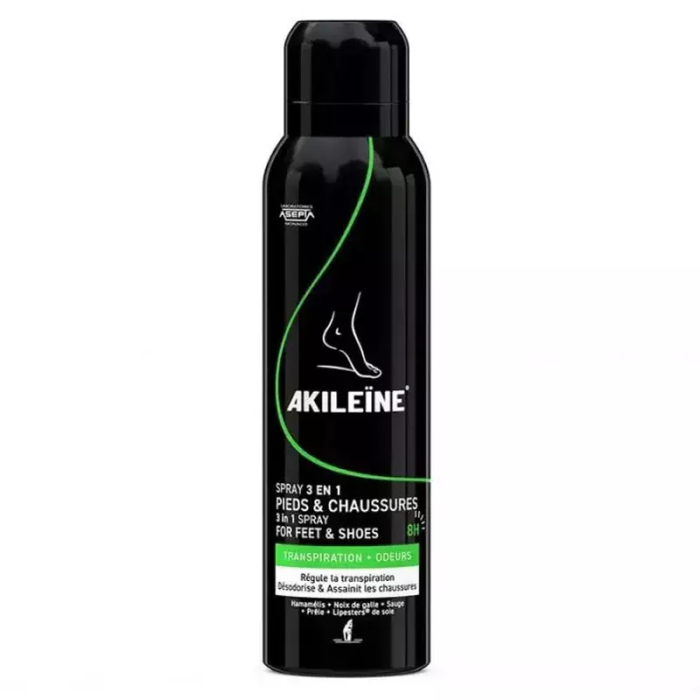AKILEINE Spray 3en1 pied et chaussure anti transpirant et assainissant Spray de 1500 ml