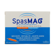 SPASMAG Fatigue, nervosité,anxiété,irritabilité Boite de 30 ampoules buvables