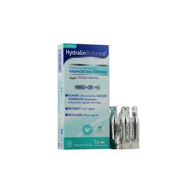 HYDRALIN Balance Vaginose bactérienne Boite de 7 Ovules vaginal