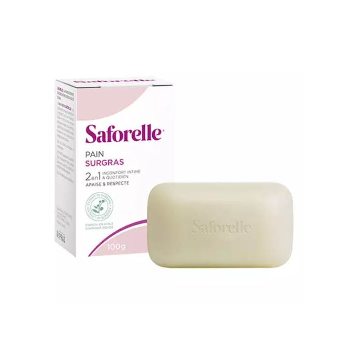 SAFORELLE Pain surgras toilette intime et corporelle Savon de 100 grammes