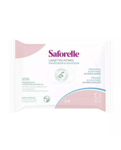 SAFORELLE Lingettes intimes Sachet de 10