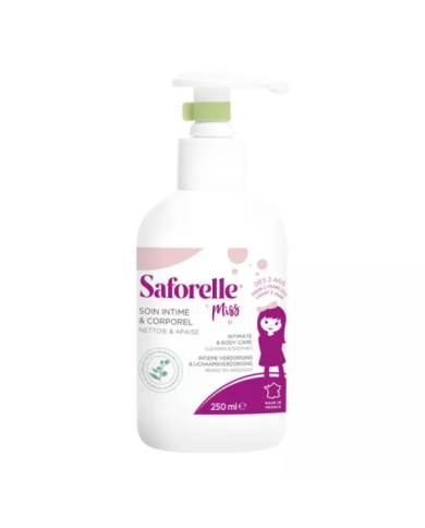 SAFORELLE MISS Soin Intime et Corporel Hypoallergénique Flacon de 250 ml