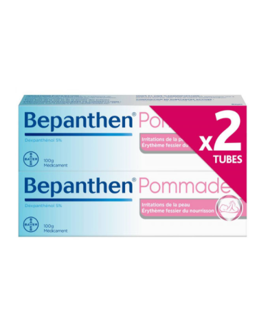 BEPANTHEN 5% Pommade 2 Tubes de 100g