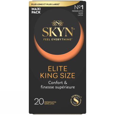 MANIX Skyn ELITE King Size ( Grante taille) Boite de 20 préservatifs sans latex