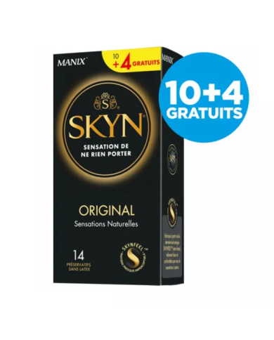 MANIX SKYN Original Sans Latex Boite de 10 préservatifs + 4 offert