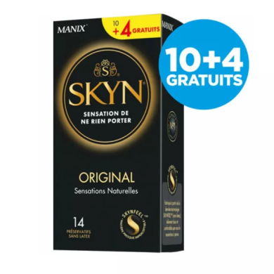 MANIX SKYN Original Sans Latex Boite de 10 préservatifs + 4 offert