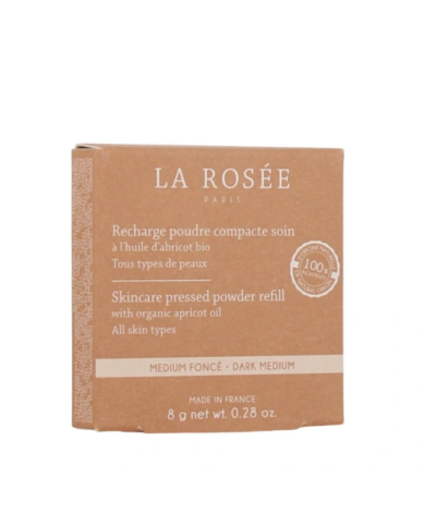 La Rosée Poudre Compacte Soin Recharge de 8 grammes teinte médium foncé