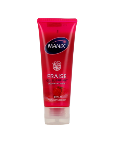 MANIX Gel lubrifiant à la Fraise pulpeuse Flacon de 80 ml