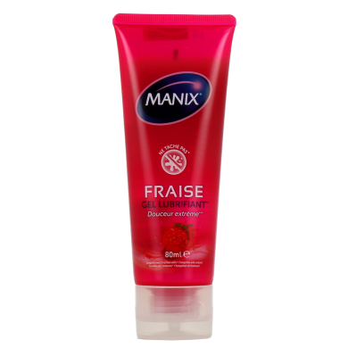 MANIX Gel lubrifiant à la Fraise pulpeuse Flacon de 80 ml