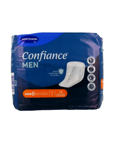 CONFIANCE MEN PROTECTIONS ABSORBANTES 4 GOUTTES Sachet de 14