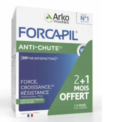 ARKOPHARMA FORCAPIL ANTI CHUTE Complément alimentaire cheveux et ongles Boite de 90 comprimés