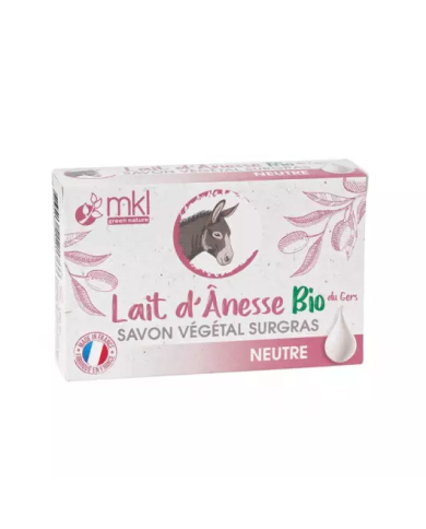 MKL Savon surgras au lait d'ânesse Bio neutre Pain de 100g