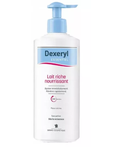 Dexeryl Essentiel Lait Riche Nourrissant Flacon pompe de 500 ml