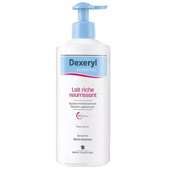 Dexeryl Essentiel Lait Riche Nourrissant Flacon pompe de 500 ml