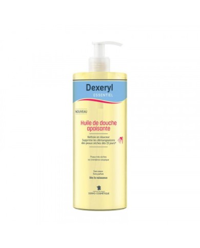 Dexeryl Huile de douche apaisante Flacon pompe de 500 ml