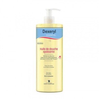 Dexeryl Huile de douche apaisante Flacon pompe de 500 ml
