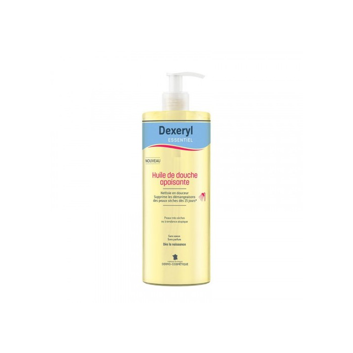 Dexeryl Huile de douche apaisante Flacon pompe de 500 ml
