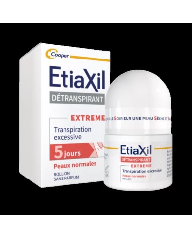 ETIAXIL AISSELLES Détranspirant EXTREME pour Peaux Normales Bille de 15ml