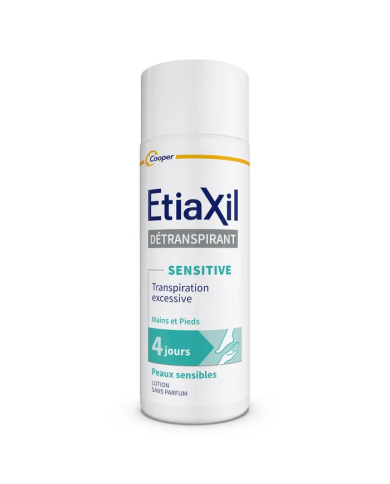 ETIAXIL DETRANSPIRANT Mains et Pieds Lotion Peaux sensibles Flacon de 100ml