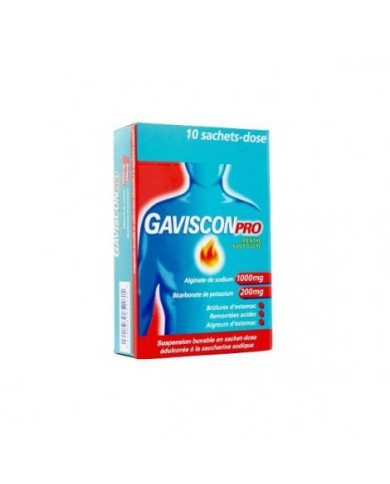Gaviscon Pro Menthe Sans Sucre Boite de 10 sachets