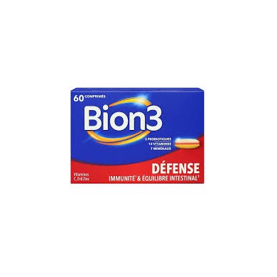 BION 3 Défense, immunité et défenses intestinal Boite de 60 comprimés