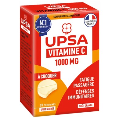 UPSA VITALITE Vitamine C 1000 Mg Boite de 20 comprimés a croquer