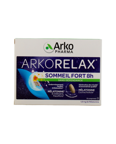 Arkorelax Sommeil Fort 8H Boite de 15 comprimés