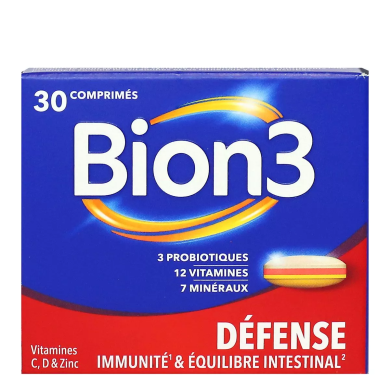 BION 3 Défense Capsules à base de probiotiques pour Adultes Boite de 30