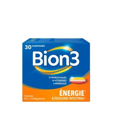 Bion 3 Energie et équilibre intestinal Boite de 30 comprimés
